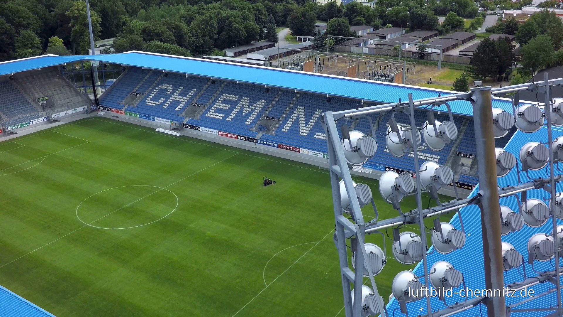 Chemnitz, Stadion CFC Flutlichtstrahler