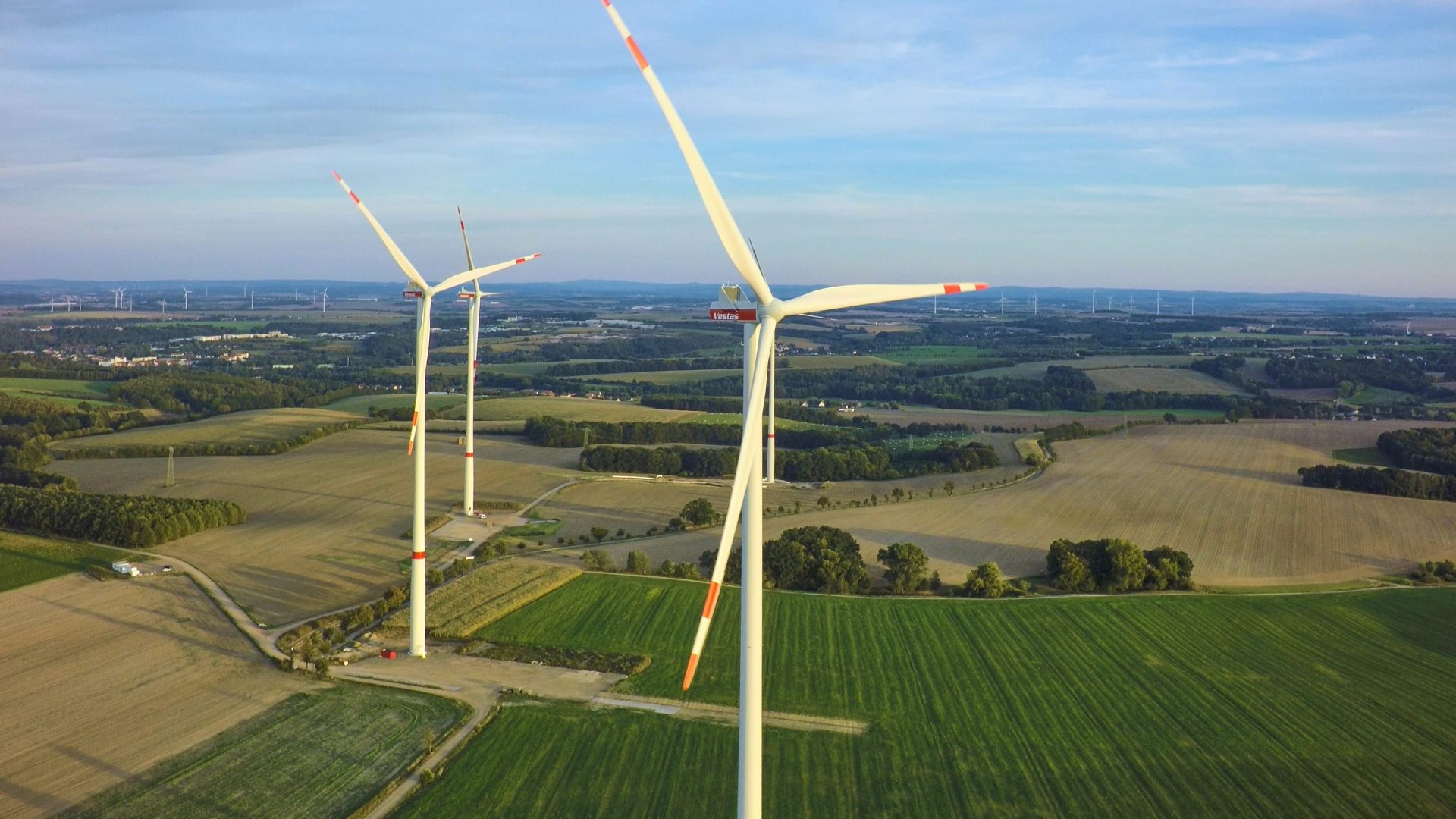 Windpark fertig aufgebaut